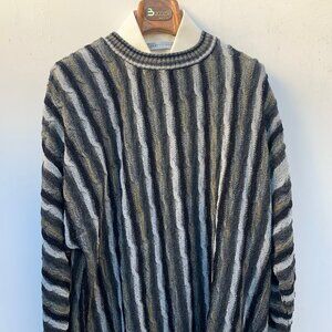 Protegé Collections Men’s Vertical Line 70% Acrylic 30% Nylon Pullover Sweaters